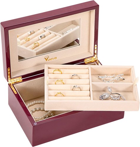 Voova wooden jewellery box - wooden,