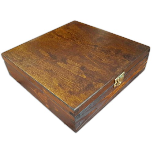 Wooden square jewellery box - square,