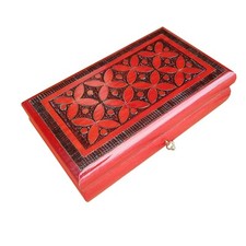 WOODEN CARVED JEWELLERY BOX 25