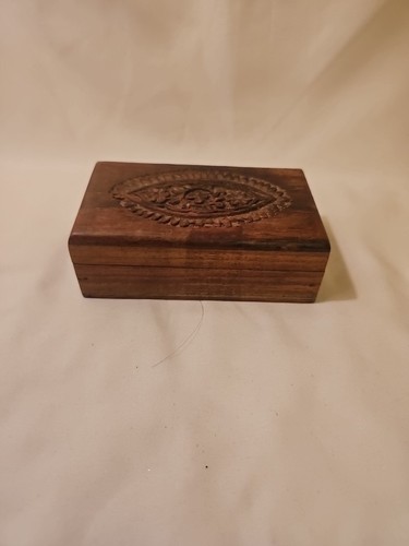 Vintage hand carved hinged - carved,