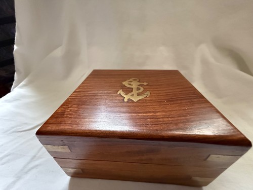 Nautical wooden keepsake box - nautical,