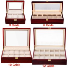 3-12 Grids Wooden Watch Box