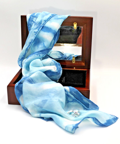 Jewelry box silk scarf - w/,