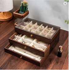 Multi-layer Wooden Jewelry Box