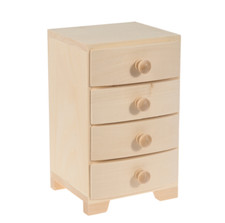 Wooden Jewellery Box 4 drawers