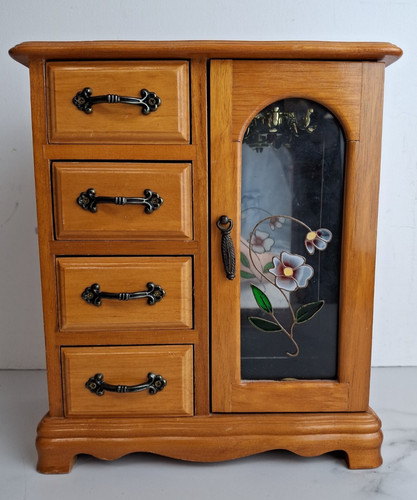 Vintage wooden jewelry - vintage, box