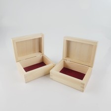 WOODEN JEWELLERY BOXES, SET OF