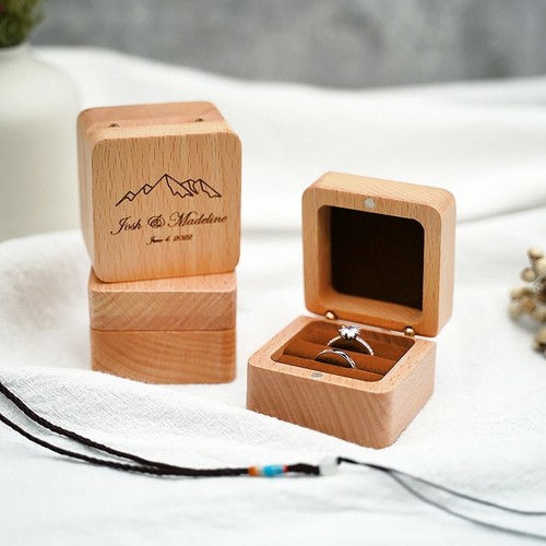 Ring storage box wooden rings - storage,